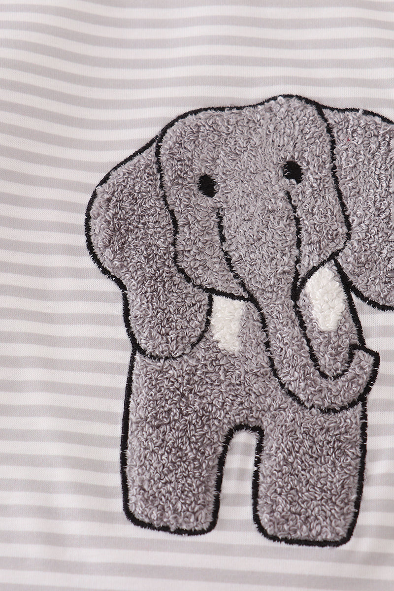 Alabama polka dot elephant french knot stripe top - Aaria Tees Aaria Tees