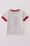 Alabama polka dot elephant french knot stripe top - Aaria Tees Aaria Tees