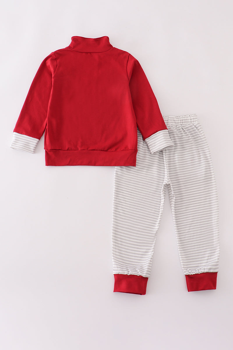 Alabama stripe elephant french knot pants set - Aaria Tees Aaria Tees