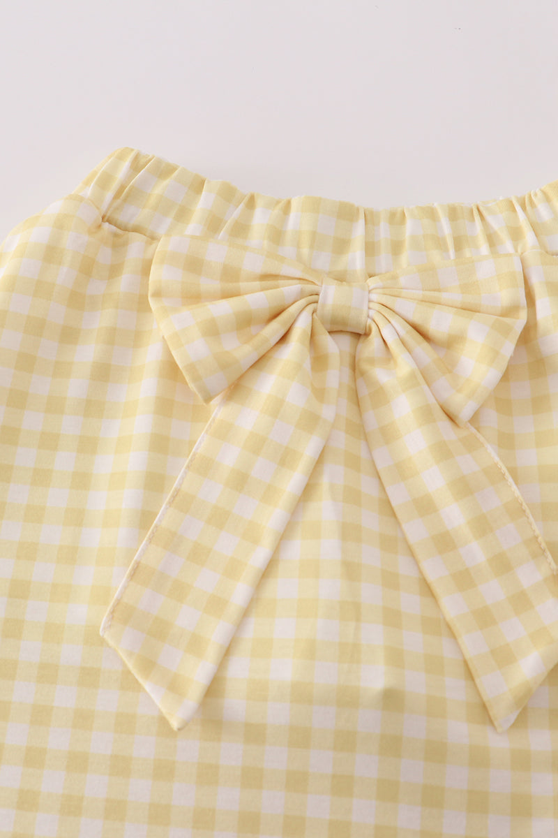 Purple LSU applique bow skorts set - Aaria Tees Aaria Tees