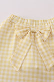 Purple LSU applique bow skorts set - Aaria Tees Aaria Tees