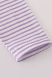 Purple LSU embroidery stripe top - Aaria Tees Aaria Tees