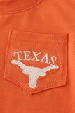 Rust Texas embroidery romper - Aaria Tees Aaria Tees