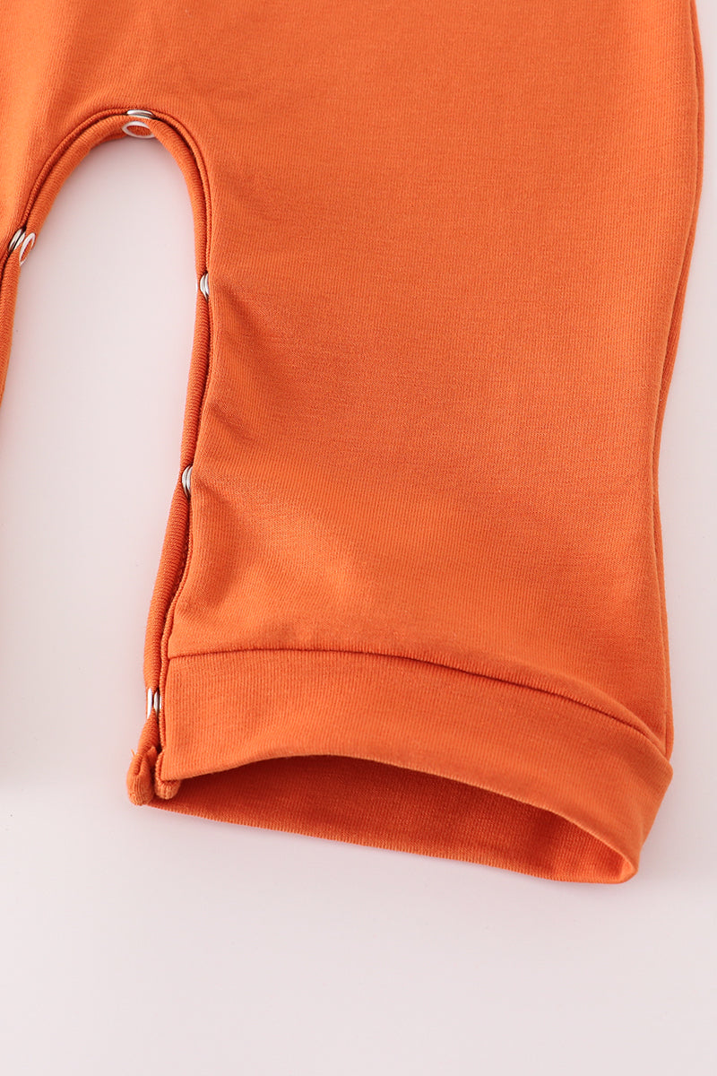 Rust Texas embroidery romper - Aaria Tees Aaria Tees