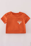 Rust Texas embroidery romper - Aaria Tees Aaria Tees
