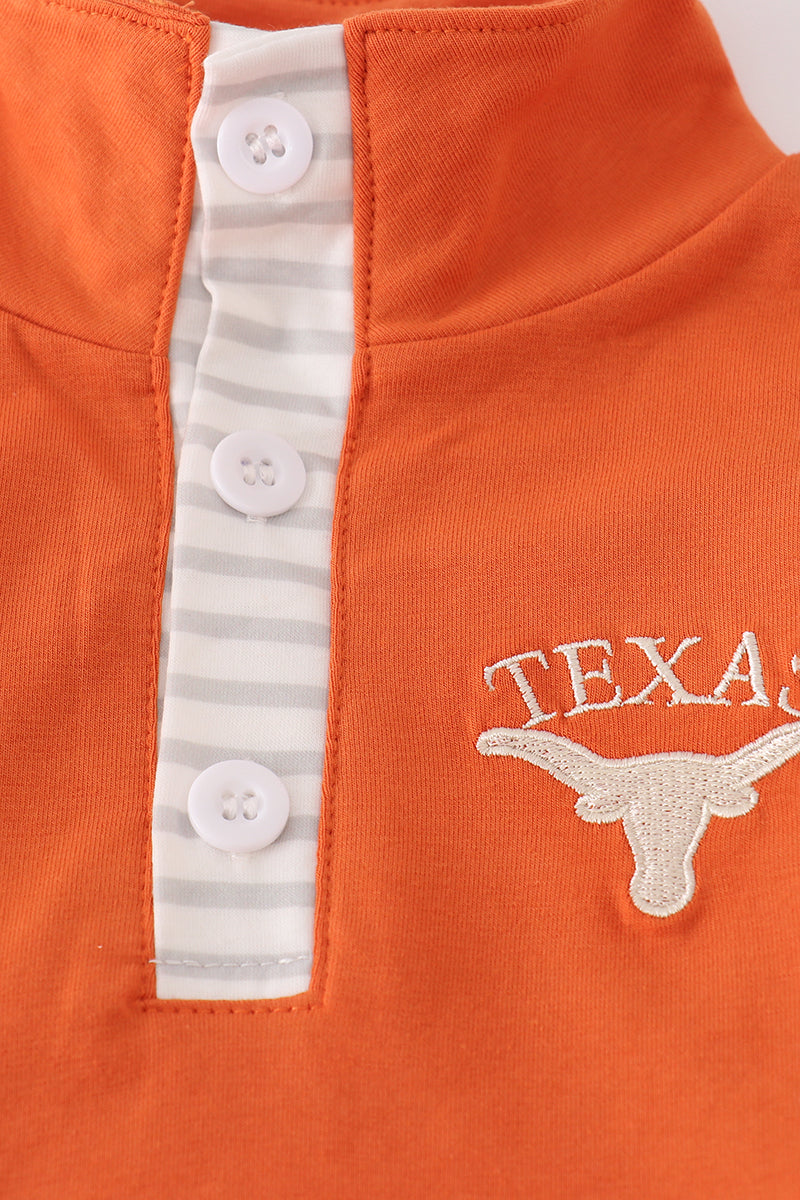 Rust Texas embroidery pants set - Aaria Tees Aaria Tees