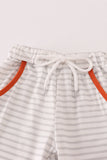 Rust Texas embroidery pants set - Aaria Tees Aaria Tees