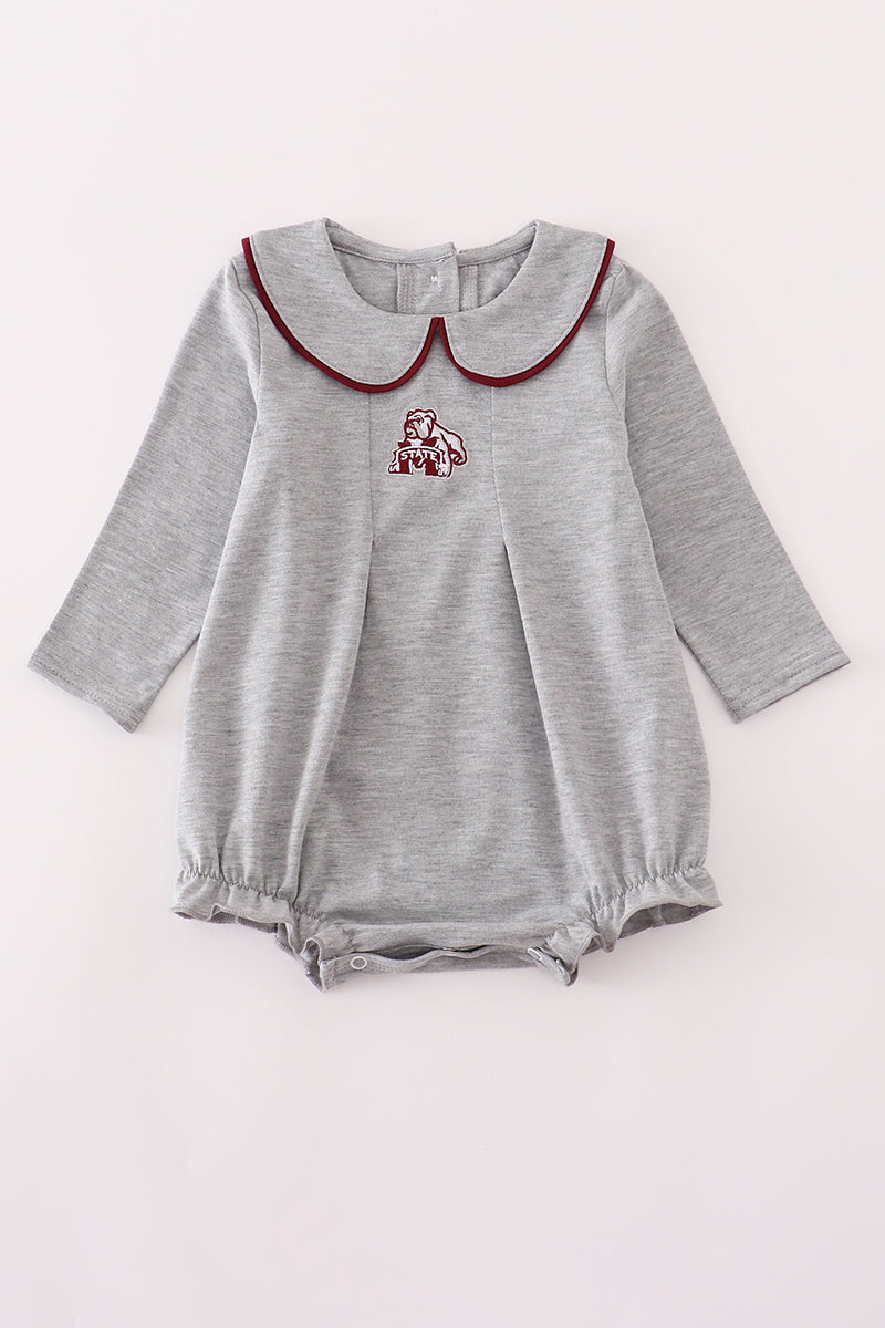 Grey Mississippi embroidery bubble - Aaria Tees