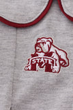 Grey Mississippi embroidery bubble - Aaria Tees Aaria Tees