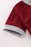 Maroon Mississippi embroidery top - Aaria Tees Aaria Tees