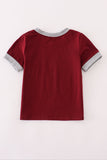 Maroon Mississippi embroidery top - Aaria Tees Aaria Tees