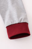 Maroon Mississippi embroidery pants set - Aaria Tees Aaria Tees