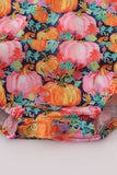 Pink pumpkin print ruffle bubble - Aaria Tees Aaria Tees