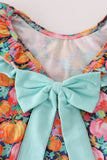 Pink pumpkin print ruffle bubble - Aaria Tees Aaria Tees