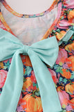 Pink pumpkin print ruffle bloomer set - Aaria Tees Aaria Tees