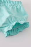 Pink pumpkin print ruffle bloomer set - Aaria Tees Aaria Tees