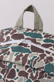 Camouflage fish embroidery canvas backpack - Aaria Tees Aaria Tees