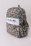 Camouflage fish embroidery canvas backpack - Aaria Tees Aaria Tees
