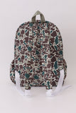 Camouflage fish embroidery canvas backpack - Aaria Tees Aaria Tees