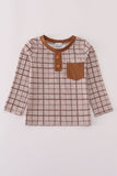 Brown plaid top - Aaria Tees Aaria Tees