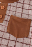 Brown plaid top - Aaria Tees Aaria Tees