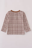 Brown plaid top - Aaria Tees Aaria Tees