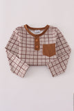 Brown plaid top - Aaria Tees Aaria Tees