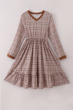 Brown plaid mom dress - Aaria Tees Aaria Tees