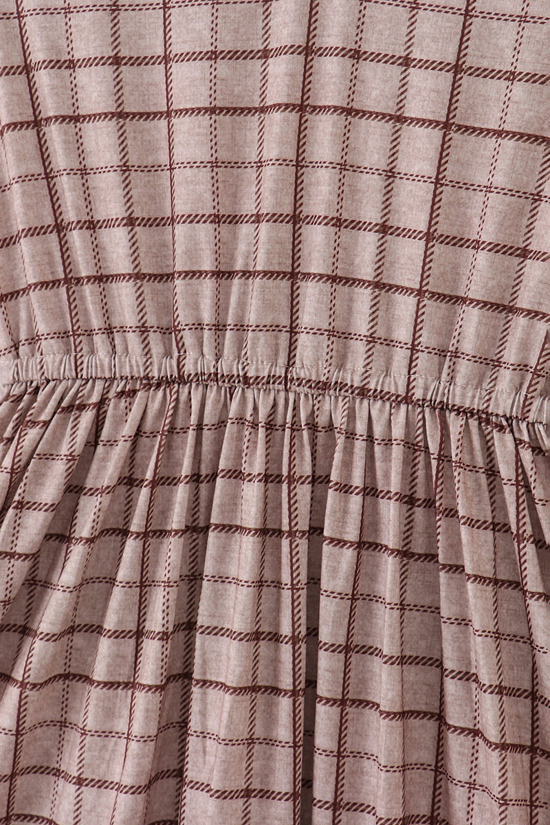 Brown plaid mom dress - Aaria Tees Aaria Tees