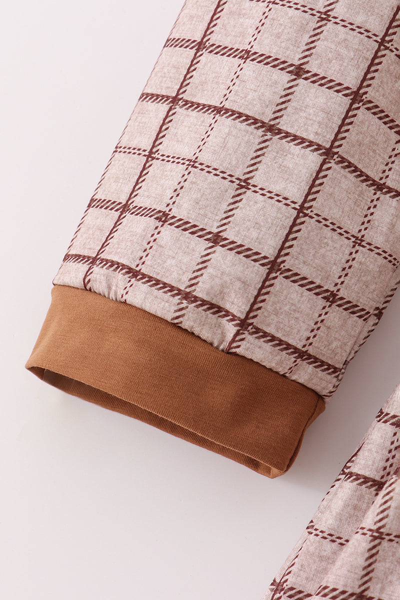 Brown plaid mom dress - Aaria Tees Aaria Tees