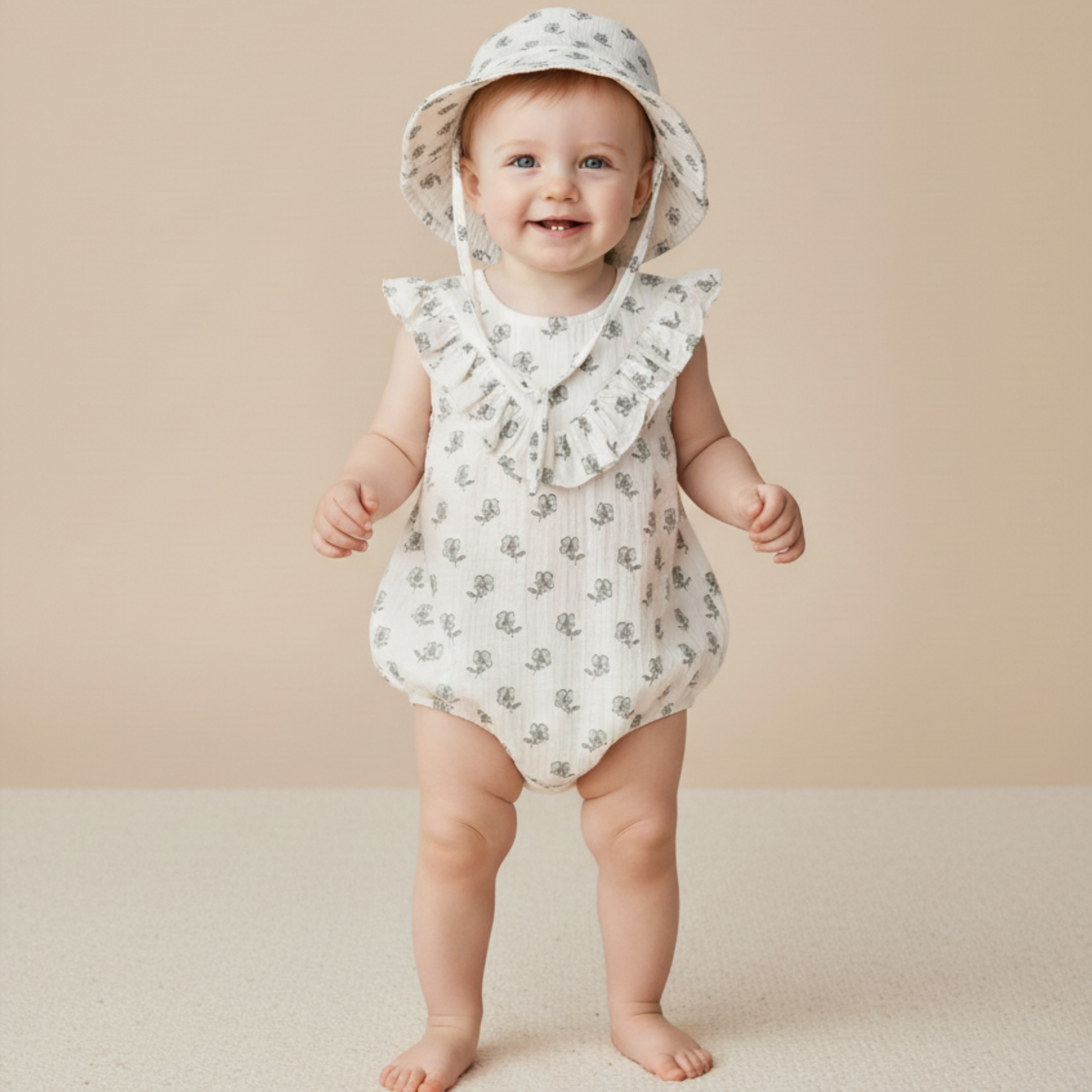 Organic Bucket Sun Hat - Poppy - Aaria Tees Aaria Tees