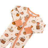 Pumpkin Spice (Convertible Zip Footies) - Aaria Tees Aaria Tees