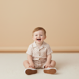 Organic Shirt & Shorts Set - Brick Checks - Aaria Tees Aaria Tees