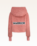 The Warrior Effect™ by Jill Martin Chenille Logo Cropped Sherpa Lounger Jacket - Aaria Tees Aaria Tees