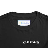 Mystery Noir Chicago Skyline Sunset Unisex Toddler Short Sleeve Tee - Aaria Tees Aaria Tees