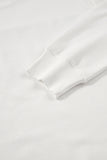 White FOOTBALL 3D Letter Graphic Crew Neck Sweatshirt Aaria Tees