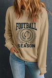 Khaki Rugby FOOTBALL SEASON Graphic Game Day Sweatshirt - Aaria Tees Aaria Tees