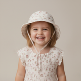 Organic Bucket Sun Hat - Blush Floral - Aaria Tees Aaria Tees