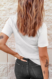 White COWBOY LOVER Lettering Graphic Tee Aaria Tees