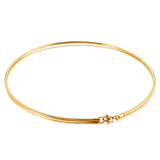 Women's Collar Round Stainless Steel Plaid Gold Necklaces Aaria Tees