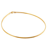 Women's Collar Round Stainless Steel Plaid Gold Necklaces Aaria Tees