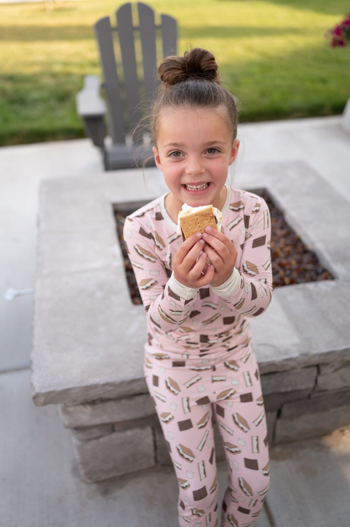 S'more to Love (Long Sleeve PJ) - Pink - Aaria Tees