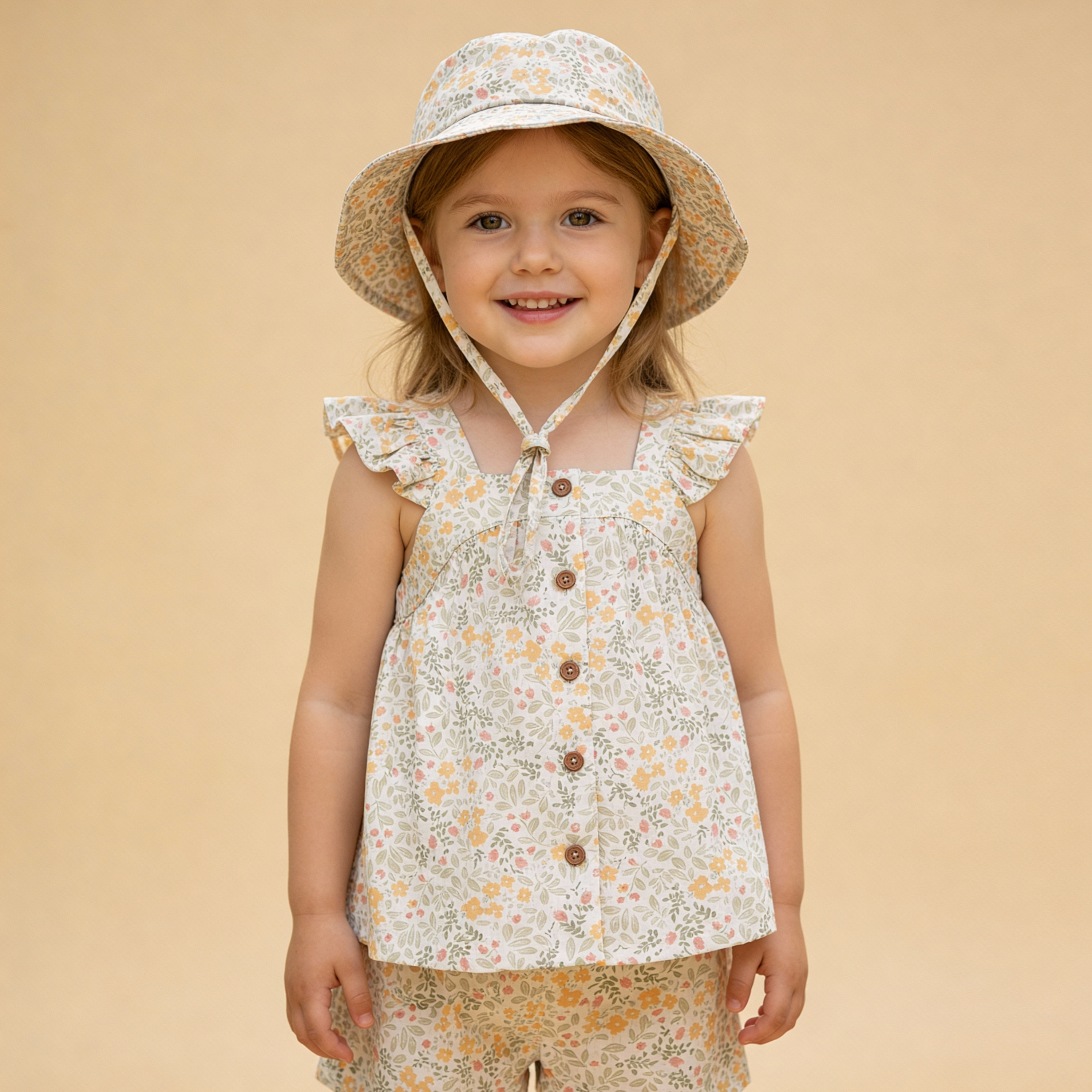 Organic Bucket Sun Hat - Bloomfield - Aaria Tees Aaria Tees