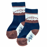 Navy Blue Boot socks “Wild” Merino Wool Aaria Tees
