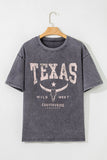 Medium Grey TEXAS Steer Head Graphic Mineral Wash Oversized T Shirt - Aaria Tees Aaria Tees