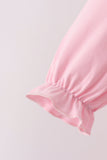 Pink Lil sister embroidery ruffle bloomer set - Aaria Tees Aaria Tees