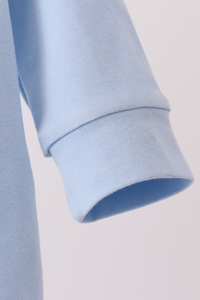Blue Lil brother embroidery bubble - Aaria Tees Aaria Tees