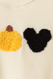Beige character french knot top Aaria Tees