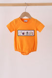 Orange ghost embroidery bubble Aaria Tees
