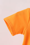 Orange ghost embroidery bubble Aaria Tees